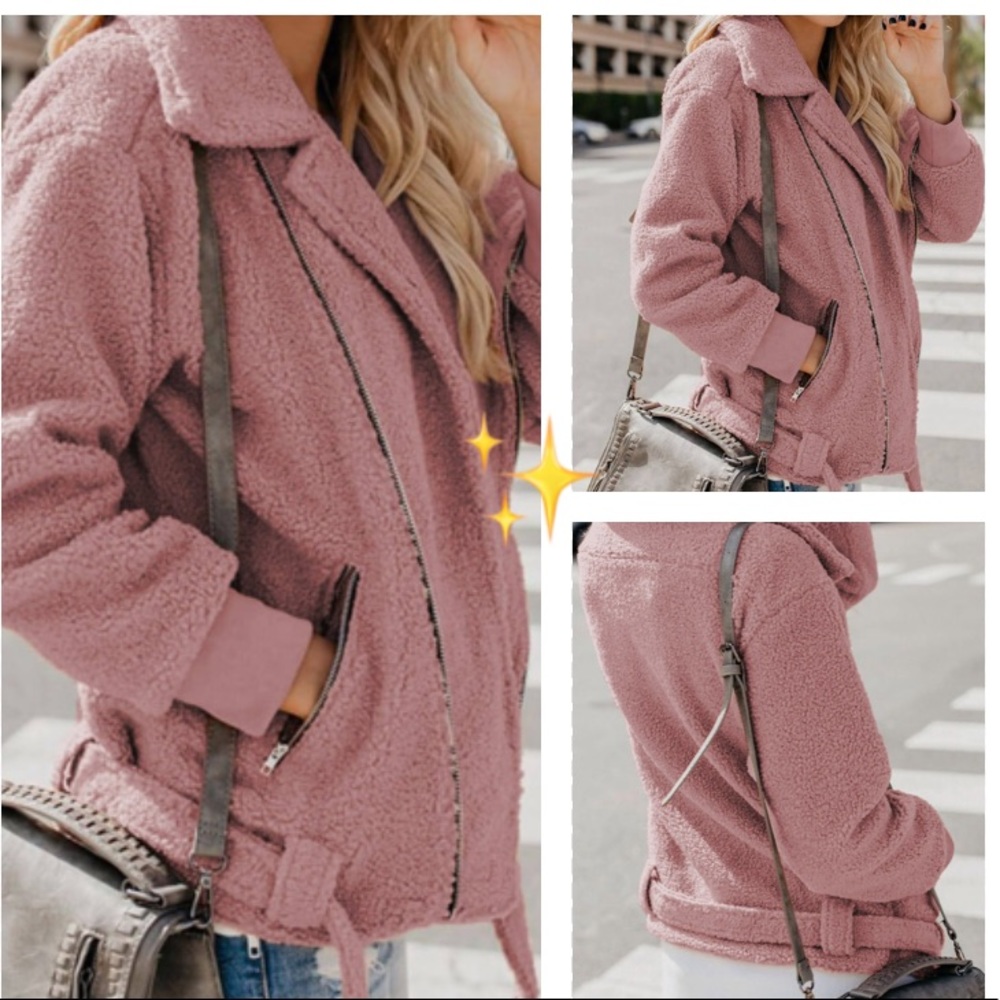 1 LEFT Women’s  teddy style JACKET SHERPA - Picture 4 of 8